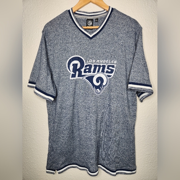 NFL Team Apparel Tops - NFL Team Apparel Blue Los Angeles Rams Jersey Shirt With Logo Womens Size XL